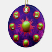 Eclipse van de groene ster keramisch ornament (Links)