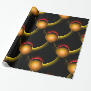 ECLIPSE Vibrant Red Yellow Black Cadeaupapier
