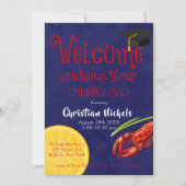 Écloserie Bleu Bleu Graduation Party Invitation (Devant)