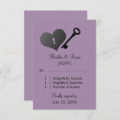 Écluse cardiaque Lilac et carte de réponse clé (Devant / Derrière)