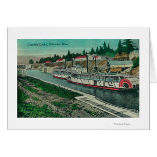 Écluse en cascade sur le fleuve Columbia