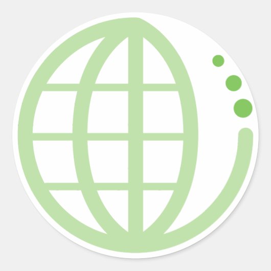 eco-aarde ronde sticker (Voorkant)