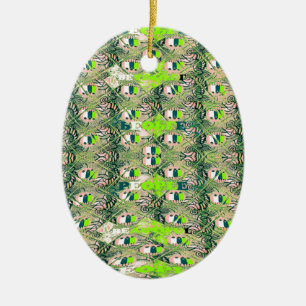 Eco Africa Motif – Natuur-geïnspireerde Afrikaanse Keramisch Ornament