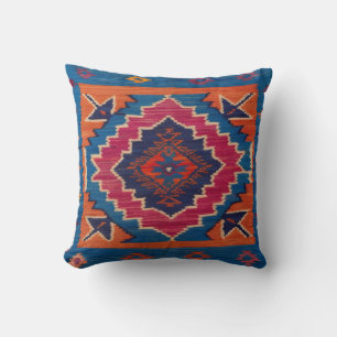 Eco-bewuste Blue Kilim Kussens: duurzaam Kussen