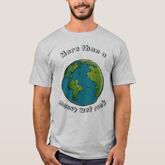 Eco bewuste grappige aarde T-shirt (Voorkant)