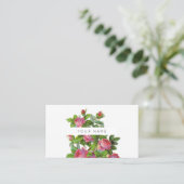 Eco Botanic Greenery Green Rozen Flowers Visitekaartje (Staand voorkant)