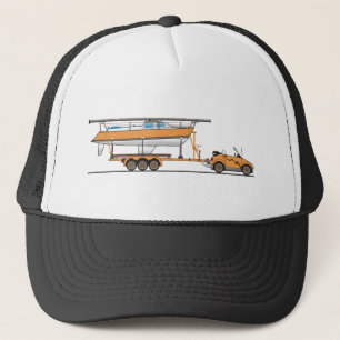 Eco Car Sail Boat Sinaasappel Trucker Pet