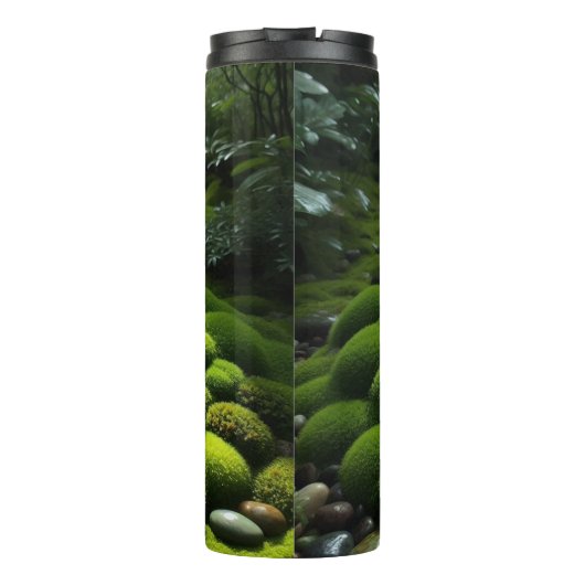 Eco-Chic Levendig Groen Mos Thermosbeker (Achterkant)