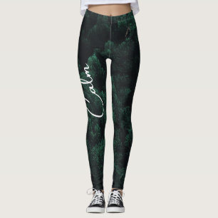 Éco-Chic Vert Minimaliste Nature Legging