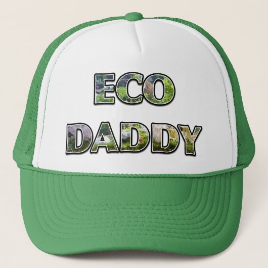 ECO DAD Ecotopia Design Kelly Green Trucker Hat Trucker Pet (Voorkant)