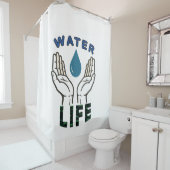 Eco Drop rideau de salle de bain (En situation)