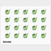 Eco Earth Avocado Wereldbol Sustainable Planet Vierkante Sticker (Vel)