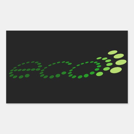 eco-echo rechthoekige sticker (Voorkant)