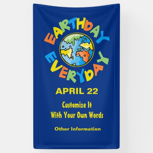 Eco Eco op Eco op Eu Earth Day Banner 22 april (Verticaal)