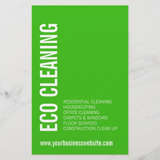 Eco Friendly Cleaning Services Flyer (Achterkant)