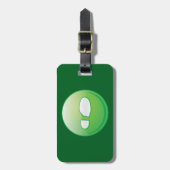Eco-Friendly Green Footprint Icon Bagagelabel (Voorkant verticaal)