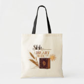 Eco-Friendly "Library Mode On" Canvas Budget Tote Bag (Voorkant)