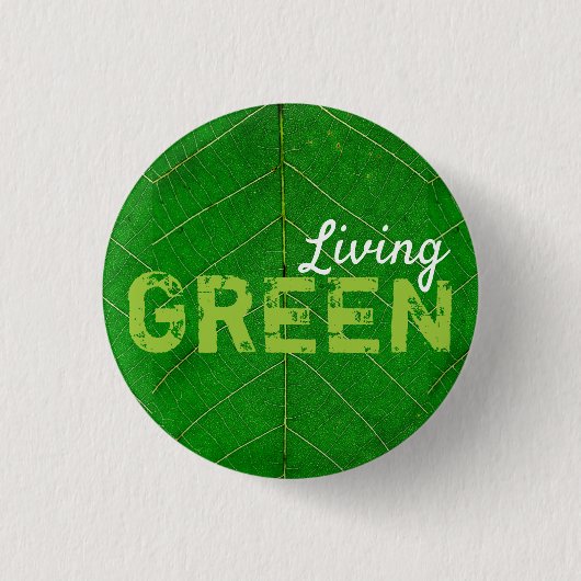 Eco Friendly Living Green Ronde Button 3,2 Cm (Voorkant)