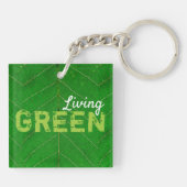 Eco Friendly Living Green Sleutelhanger (Achterkant)