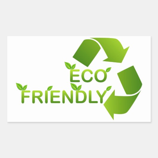 Eco Friendly Rechthoekige Sticker (Voorkant)