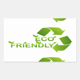 Eco Friendly Rechthoekige Sticker