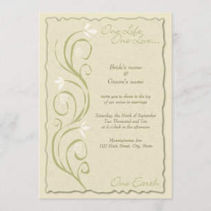Eco-Friendly Wedding Invitation Kaart
