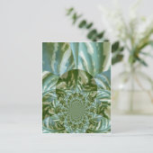 Eco Green Camo Kaleidoscope Art Print Design Briefkaart (Staand voorkant)