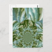 Eco Green Camo Kaleidoscope Art Print Design Briefkaart (Voorkant / Achterkant)