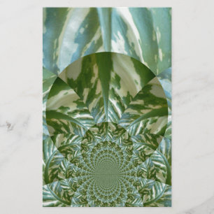 Eco Green Camo Kaleidoscope Art Print Design Briefpapier