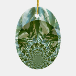 Eco Green Camo Kaleidoscope Art Print Design Keramisch Ornament
