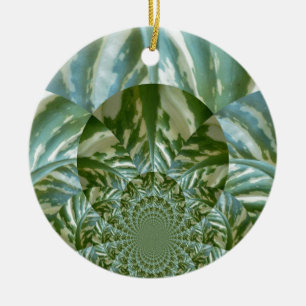 Eco Green Camo Kaleidoscope Art Print Design Keramisch Ornament