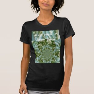 Eco Green Camo Kaleidoscope Art Print Design T-shirt