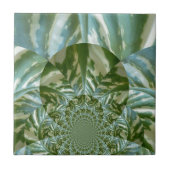 Eco Green Camo Kaleidoscope Art Print Design Tegeltje (Voorkant)