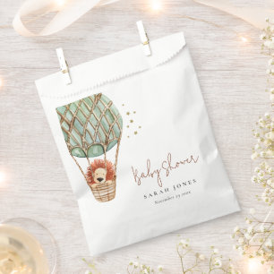 Eco Green Hot Air ballon Lion Magisch Baby shower Bedankzakje