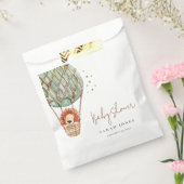 Eco Green Hot Air ballon Lion Magisch Baby shower Bedankzakje (Gezegeld)