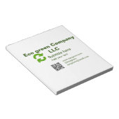 Eco groene bedrijfsnaam q-code website e-mailgegev notitieblok (Schuin)
