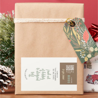 Eco Handgemaakte Minimal Natural Salie Groen Bruin Rechthoekige Sticker