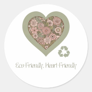 Eco & hartvriendelijke liefde ronde sticker