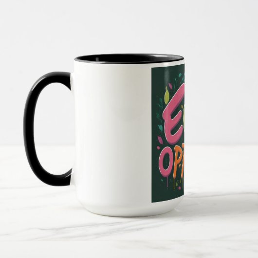 "Eco Optimist : Conception de Mug Textuelle multic (Gauche)