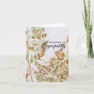Eco Print Sympathy Card Kaart