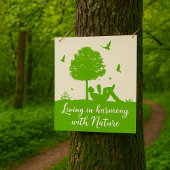 Eco Quote Leven in harmonie met Natuur Poster