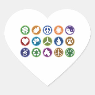 Eco-symbolen Hart Sticker