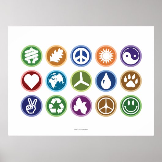 Eco-symbolen Poster (Voorkant)