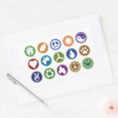 Eco-symbolen Rechthoekige Sticker (Envelop)