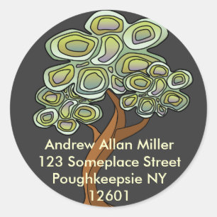 Eco Tree Book-label Ronde Sticker
