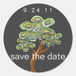 Eco Tree bruiloft Ronde Sticker