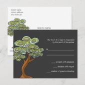 Eco Tree RSVP Response Kaart (Voorkant / Achterkant)