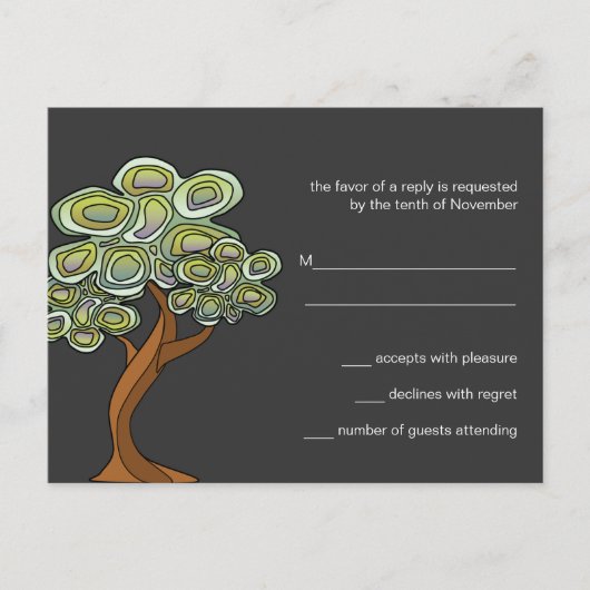 Eco Tree RSVP Response Kaart (Voorkant)