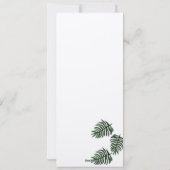 Eco Tropical Botanical Palm Leaf Drop-Kraft Menu (Achterkant)