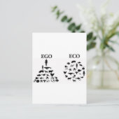 Eco versus Ego Briefkaart (Staand voorkant)